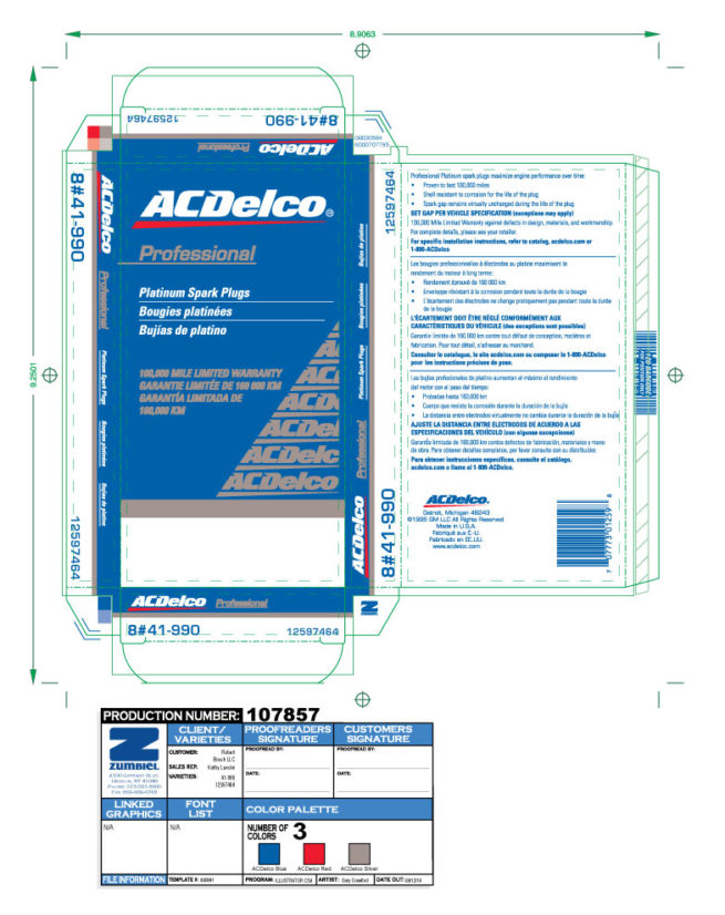 8 pack spark plug box by ACDelco